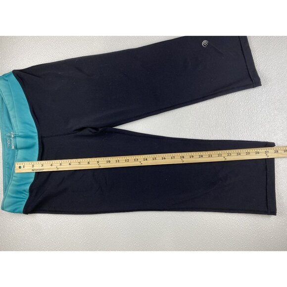 RBX Women's Performance Capri Leggings - Black & Teal Size S - Picture 7 of 11